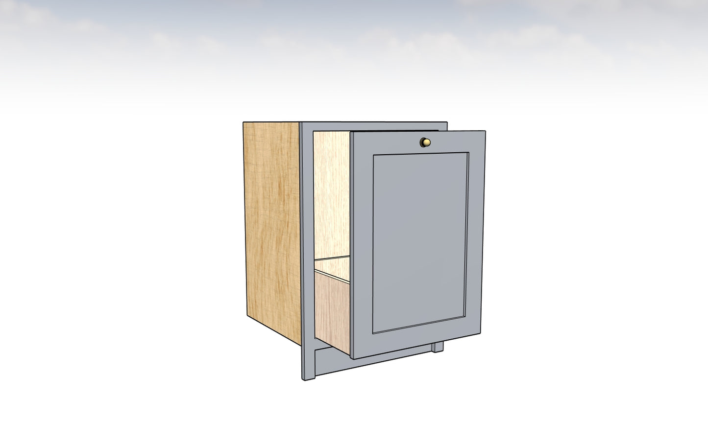 600 Pull Out Bin Unit