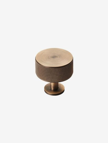 Signature Knurled Radio Knob - Antique Brass
