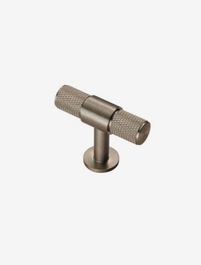 Signature Knurled T-Bar Knob - Satin Nickel