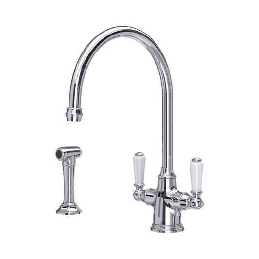 Perrin & Rowe Phoenician Monobloc Sink Mixer with Rinse (Two Lever)
