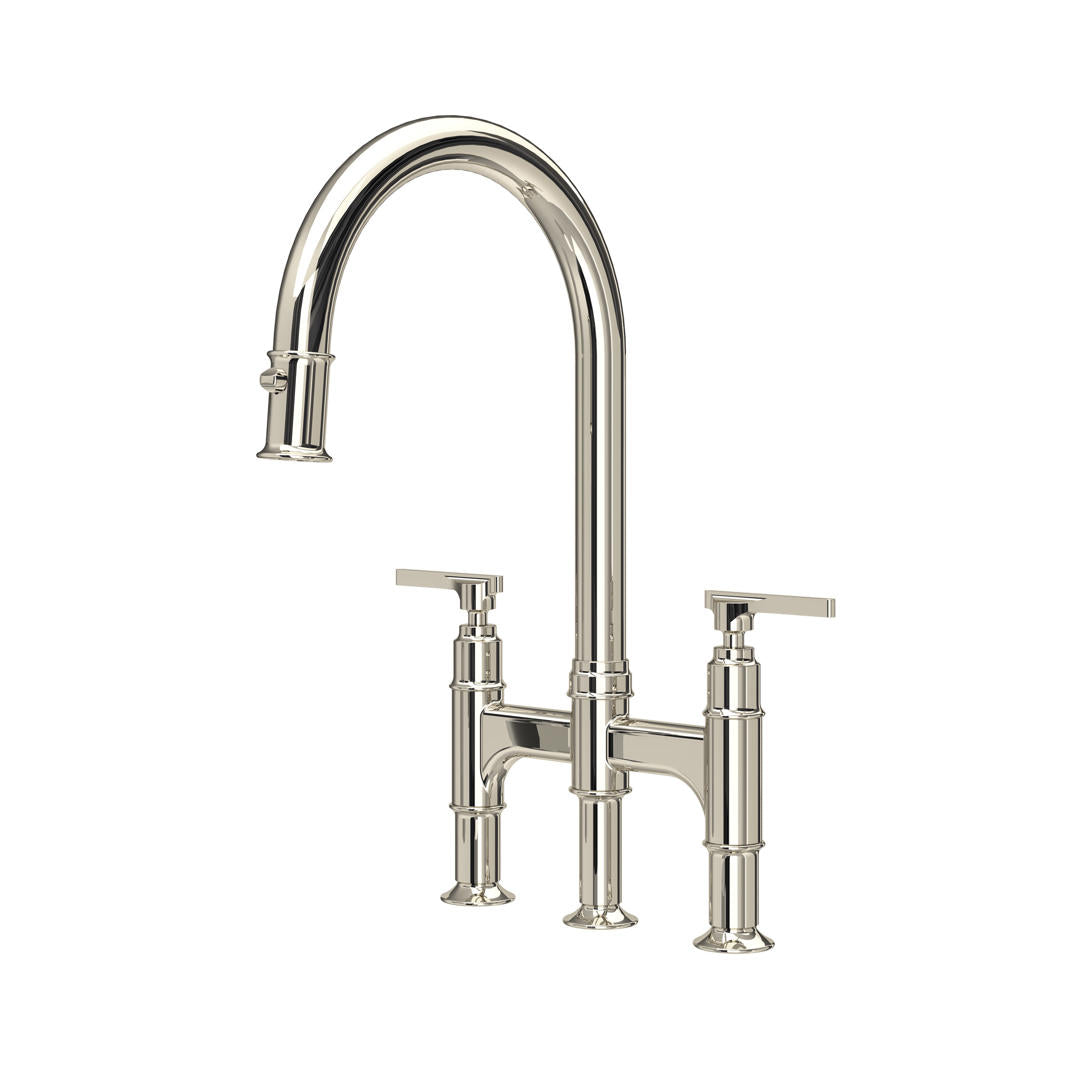 Perrin & Rowe Southbank Bridge Sink Mixer with Pull-Down Rinse