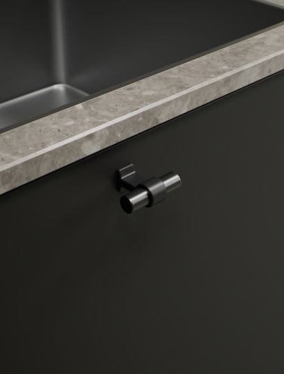 Furnipart Bond Knob - Matt Black / Gun Metal