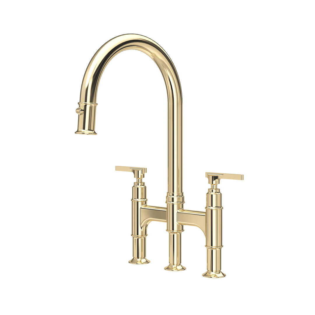Perrin & Rowe Southbank Bridge Sink Mixer with Pull-Down Rinse