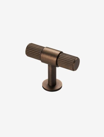 Signature Lines T-Bar Knob - Antique Brass