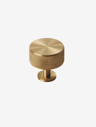 Signature Knurled Radio Knob - Satin Brass